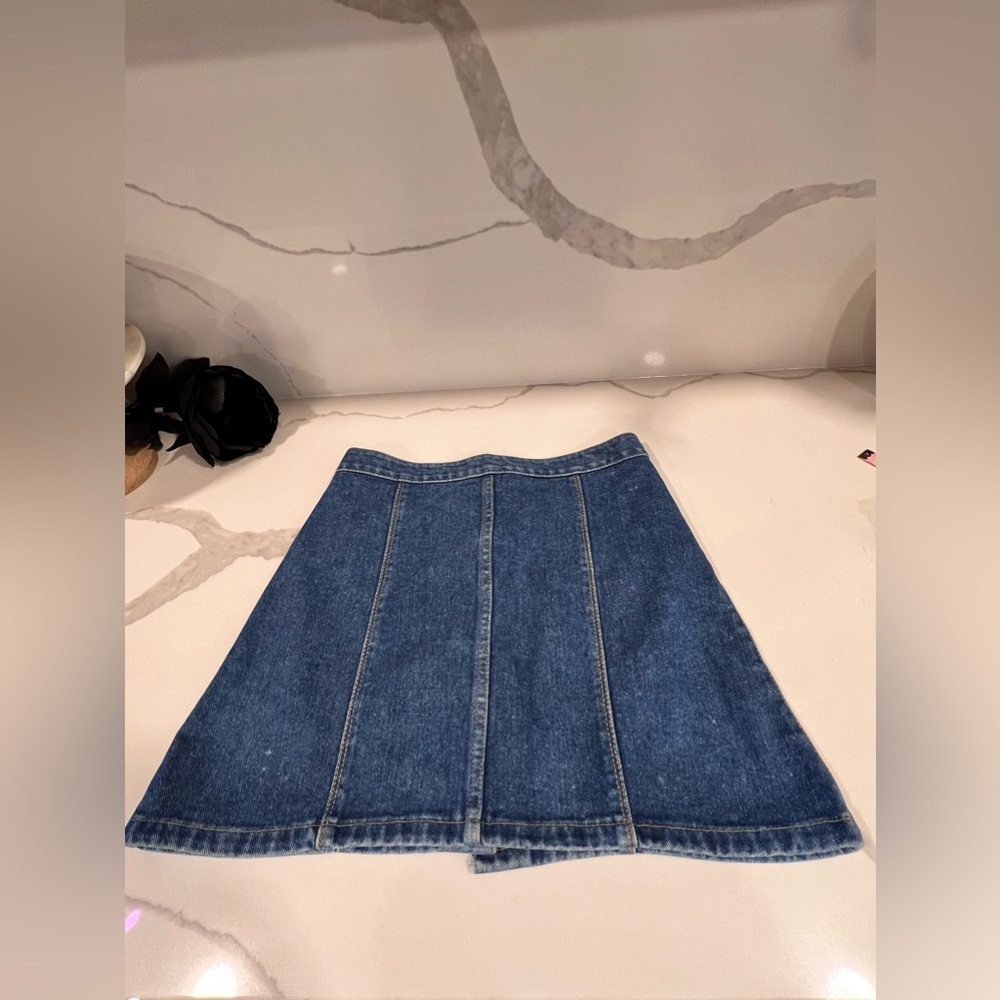 Vintage 90s E.P.I. Jean skirt with button down details size Medium(8) - Picture 5 of 12